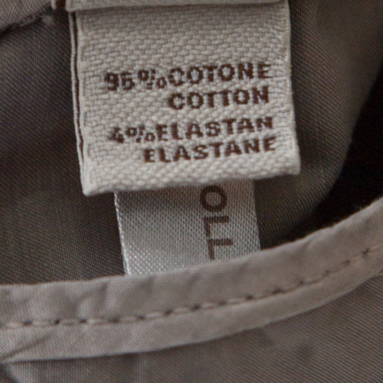 Pre Owned Brunello Cucinelli Grey Overdyed Cotton Stretch Skinny Trousers S