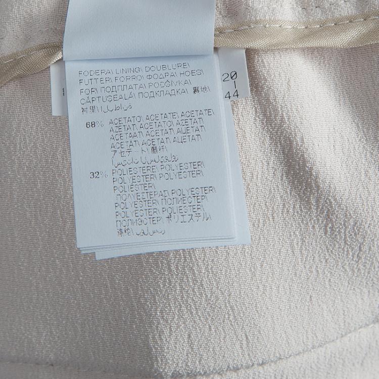 Pre Owned Brunello Cuccinelli Cream Embellished Waistband Detail Trousers M