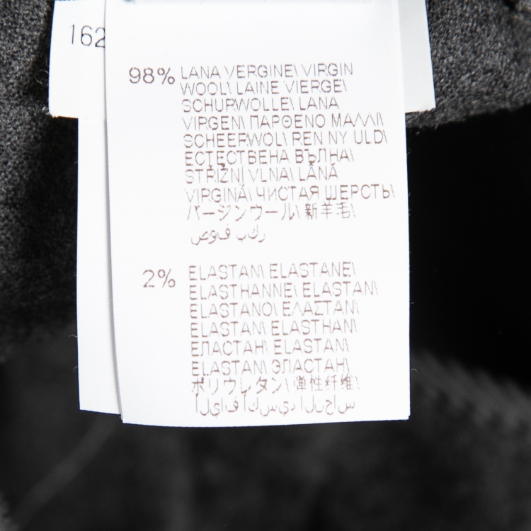 Pre Owned Brunello Cucinelli Charcoal Grey Wool Elasticized Waist Joggers S 