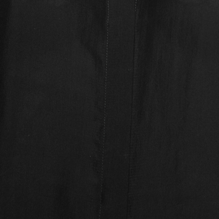 Pre Owned Brunello Cucinelli Black Silk Embellished Concealed Button Shirt S