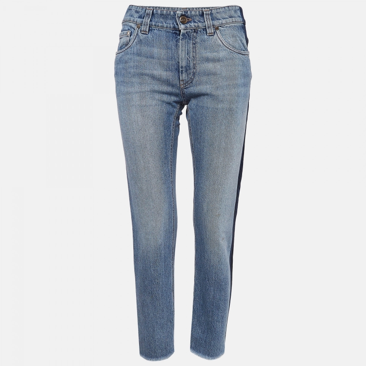 مملوكة مسبقًا Brunello Cucinelli Blue Denim Straight Leg Jeans S Waist 28"'