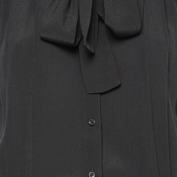 Pre Owned Burberry Brit Black Crepe Neck-Tie Sleeveless Jumpsuit M