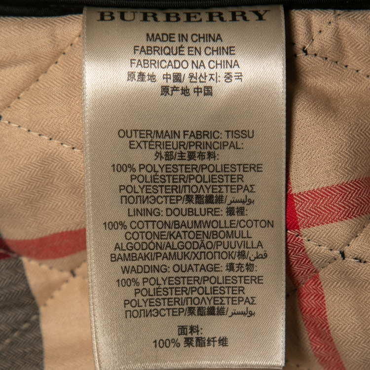 Pre Owned Burberry Brit Black Synthetic Diamond Quilted Zip-Up Jacket M   