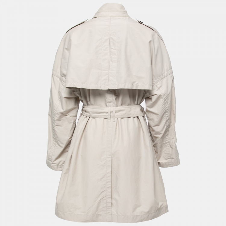 Pre Owned Burberry Brit Beige Cotton Belted Trench Coat S