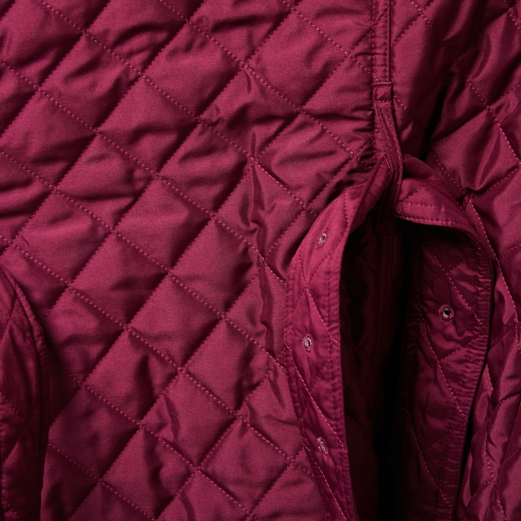 Pre Owned Burberry Brit Purple Synthetic Belted Quilted Jacket XL