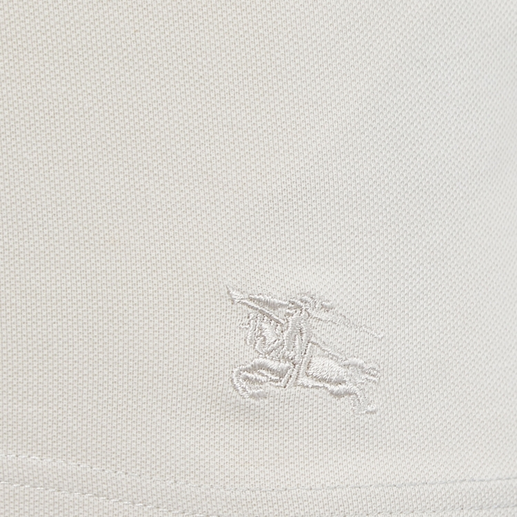 Pre Owned Burberry Brit Beige Cotton Pique Polo T-Shirt XS