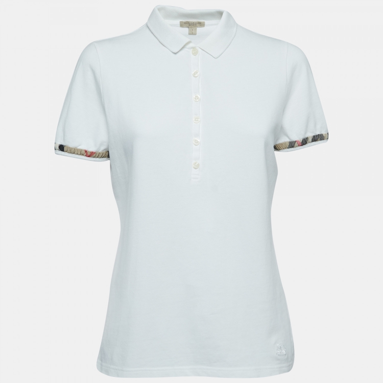 Burberry Brit White Cotton Pique Polo T-Shirt L Burberry Brit | The ...