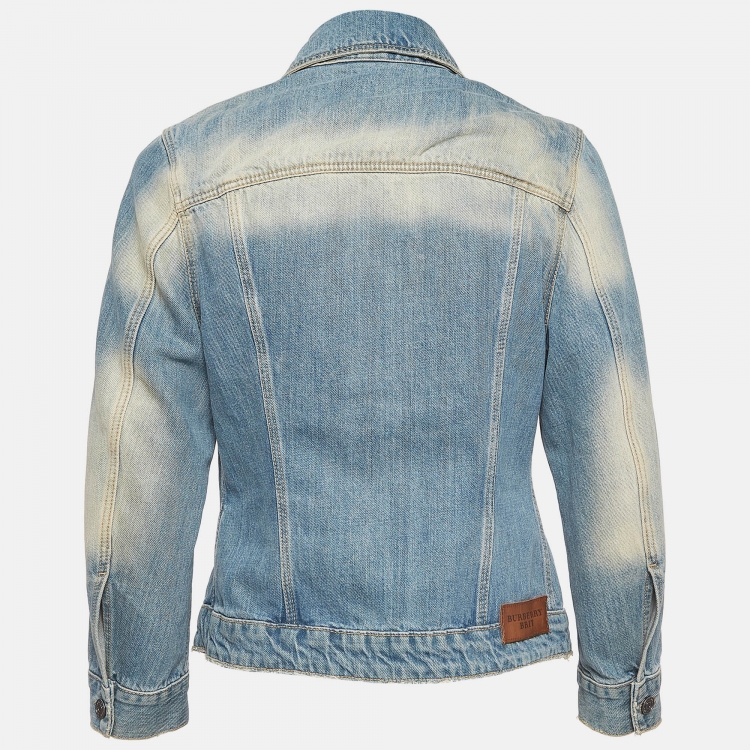 Pre Owned Burberry Brit Blue Faded Denim Jacket M