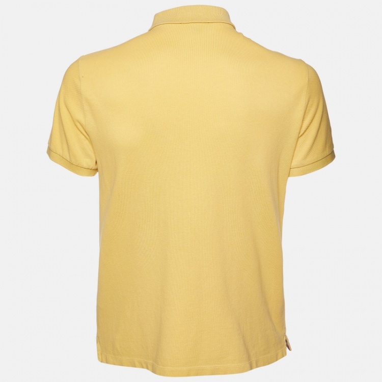 مملوكة مسبقًا Burberry Brit Yellow Cotton Pique Polo T-Shirt M