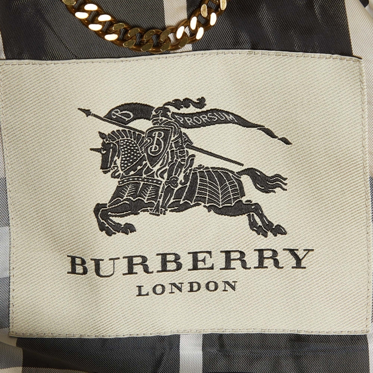 Pre Owned Burberry London Beige Gabardine Belted Trench Coat XS