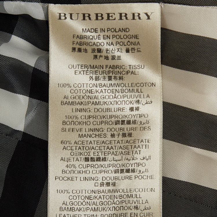 Pre Owned Burberry London Beige Gabardine Belted Trench Coat XS