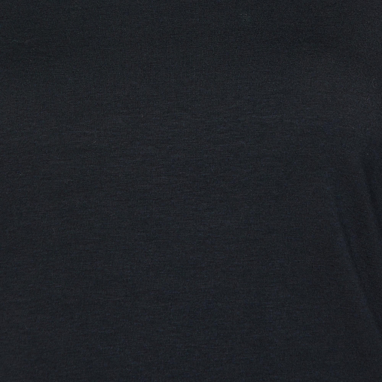 Pre Owned Burberry Black Cotton Nova Check Patch Long Sleeve T-Shirt M