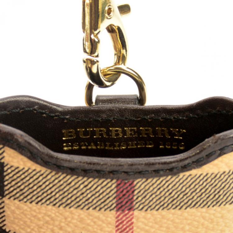 Pre Owned Burberry Nova Check Blackberry Case With Bag Link
