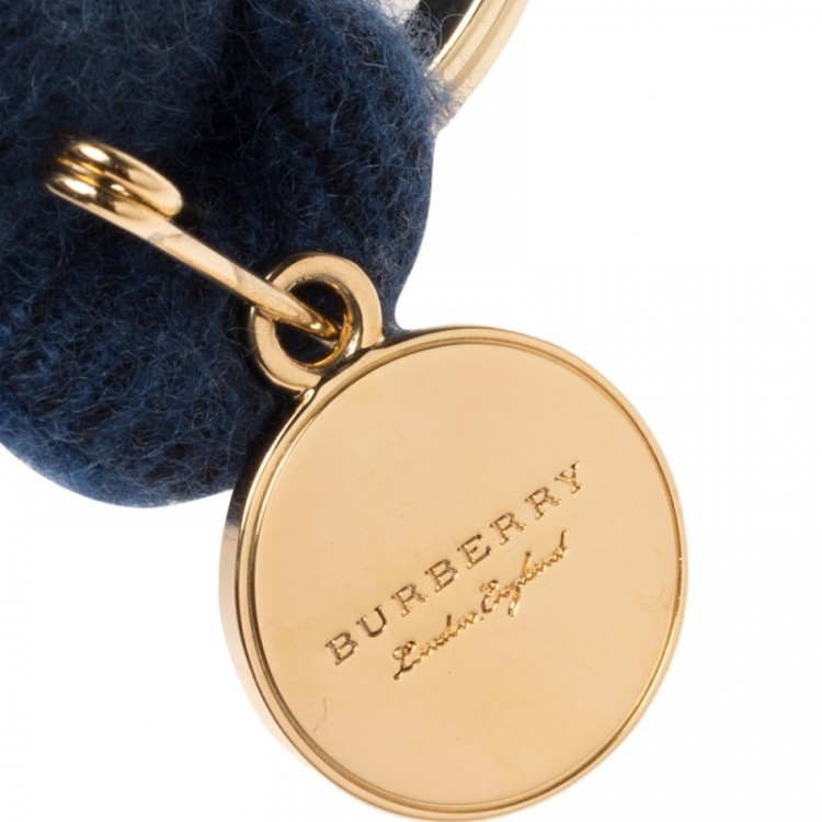 Pre Owned Burberry Multicolor Fabric Thomas Bear Kilt Pin Charm