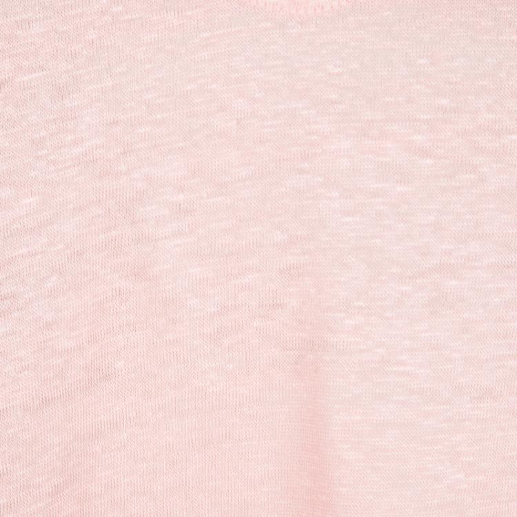 مملوكة مسبقًا Burberry Brit Coral Pink Linen Knit V-Neck T-Shirt L