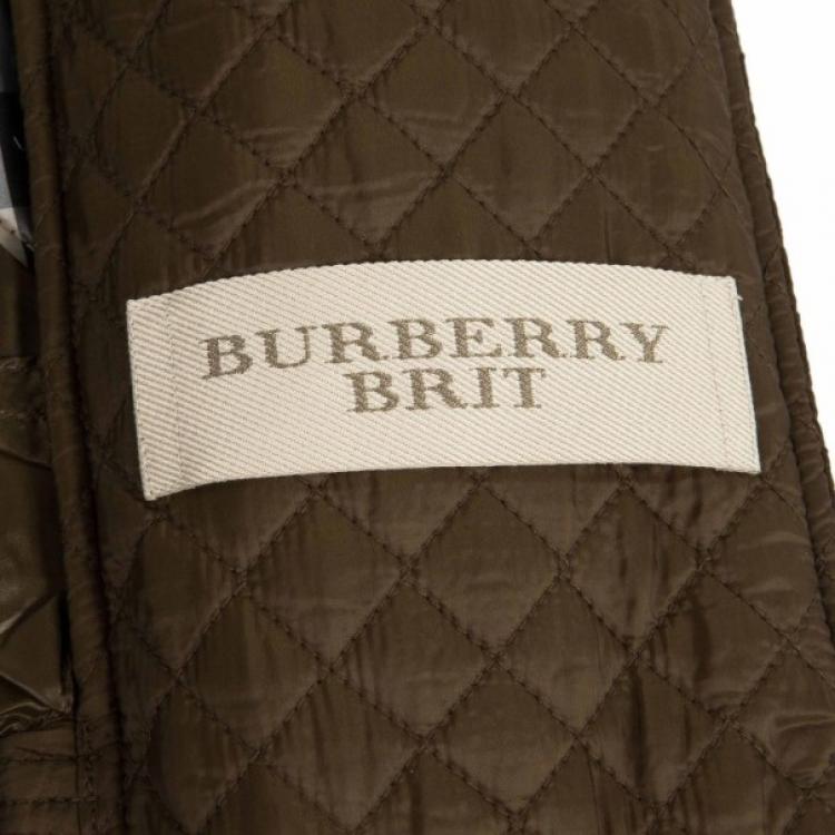 Pre Owned Burberry Brit Oakcliffe Quilted Jacket XL
