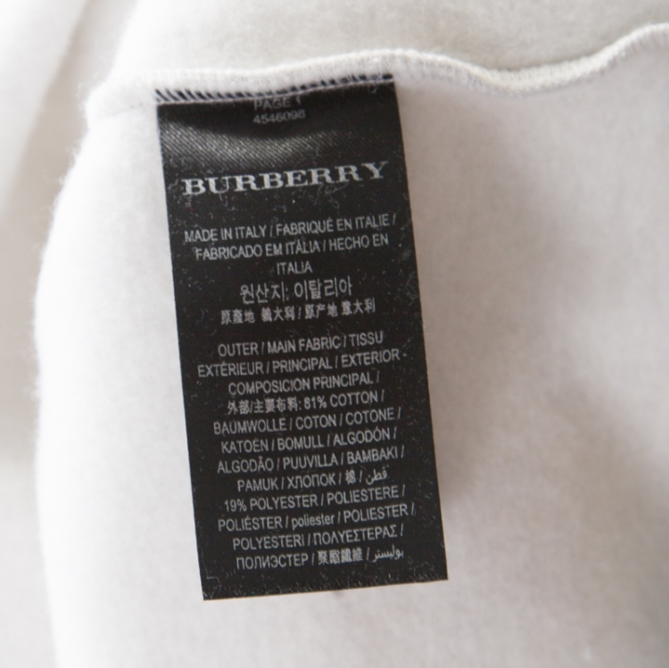Pre Owned Burberry Grey Melange Cutout Lace Insert Sweatshirt XL
