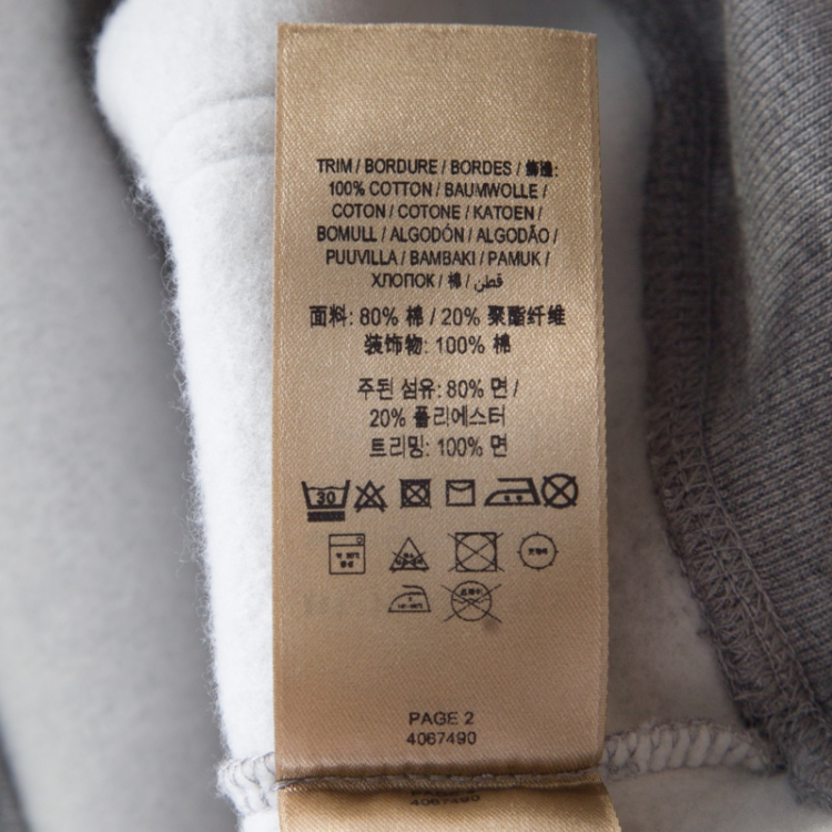 مملوكة مسبقًا Burberry Grey Monster Embellished Beastly Sweatshirt M