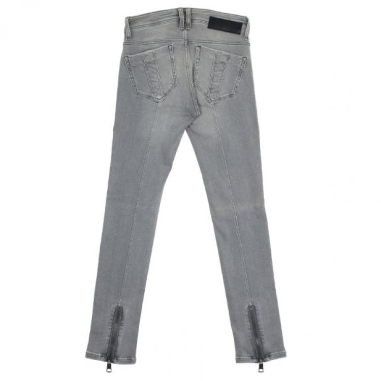 zip cuff jeans