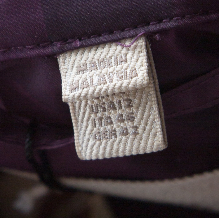 Pre Owned Burberry Brit Plum Purple Novacheck Print Double Breasted Coat L