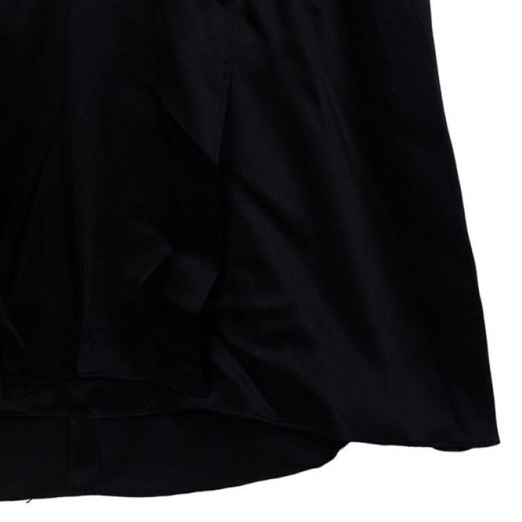 Pre Owned Burberry Pure Silk Cap Sleeve Dress M