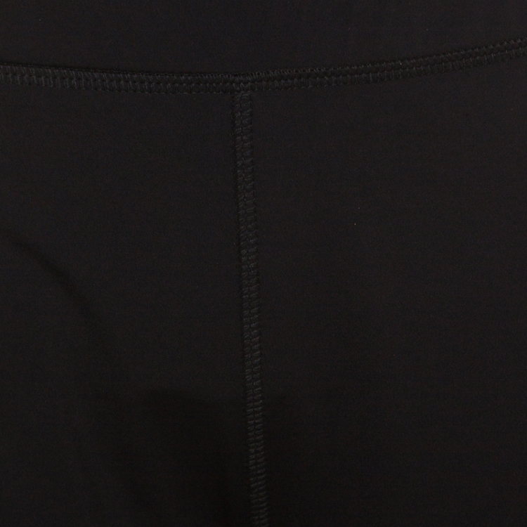 Pre Owned Burberry Black Stretch Jersey Strap Detailed Footed Leggings L