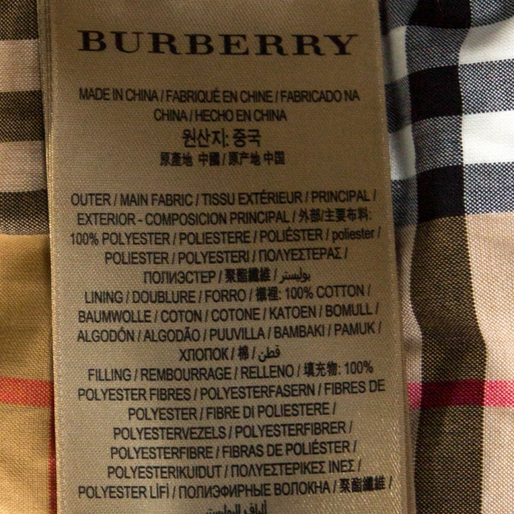 مملوكة مسبقًا Burberry Navy Blue Goose Down Bridgnorth Quilted Coat XL