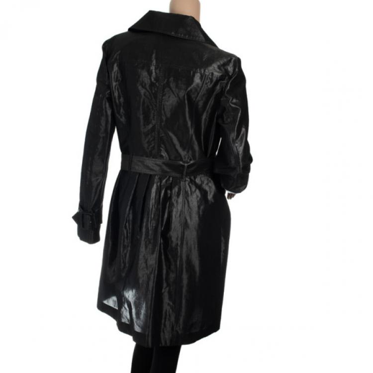 Pre Owned Burberry Black Tailor Trench Coat M