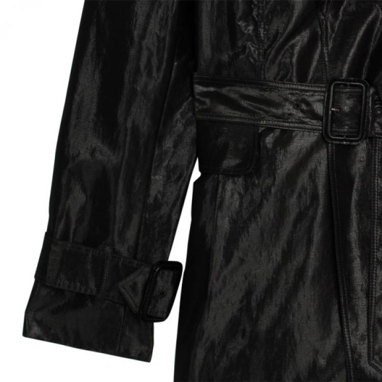 Pre Owned Burberry Black Tailor Trench Coat M
