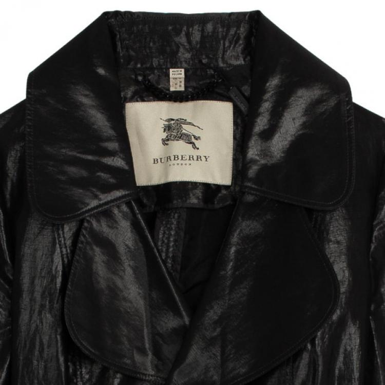 Pre Owned Burberry Black Tailor Trench Coat M