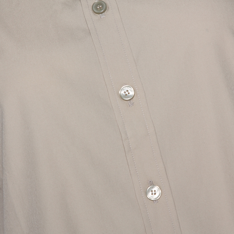 Pre Owned Burberry Stone Stretch Cotton Long Sleeve Shirt M
