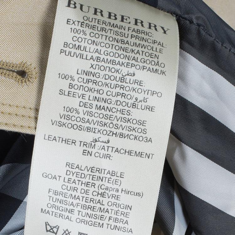 Pre Owned Burberry Taupe Metallic Trench Coat S