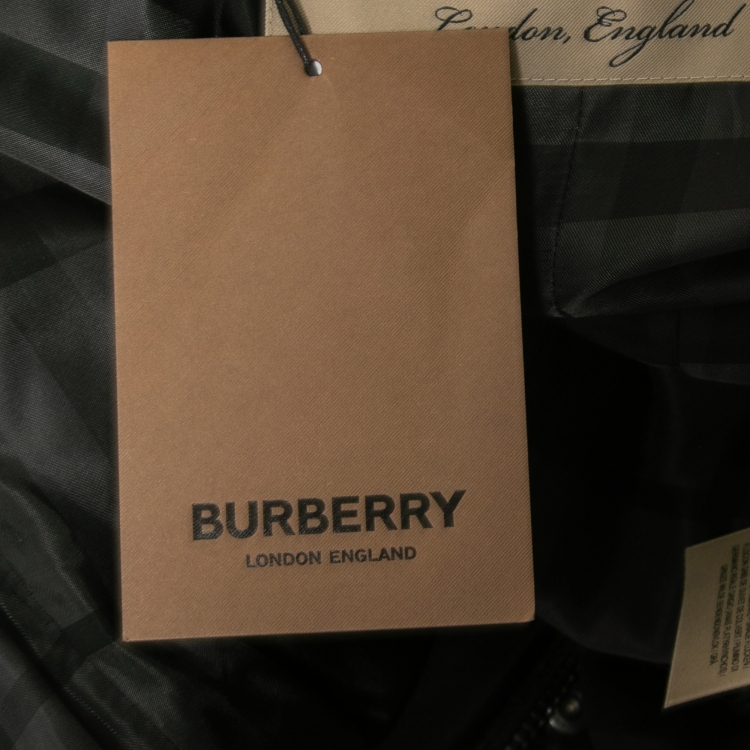 Pre Owned Burberry Black Synthetic Belted Quilted Puffer Jacket XS