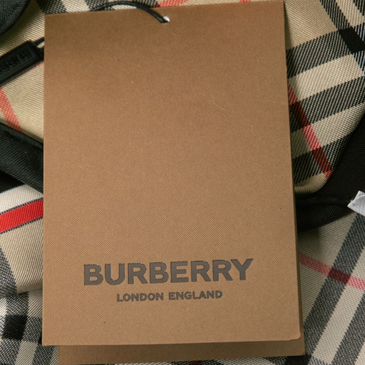 Pre Owned Burberry Archive Beige Vintage Check Silk Cape OS