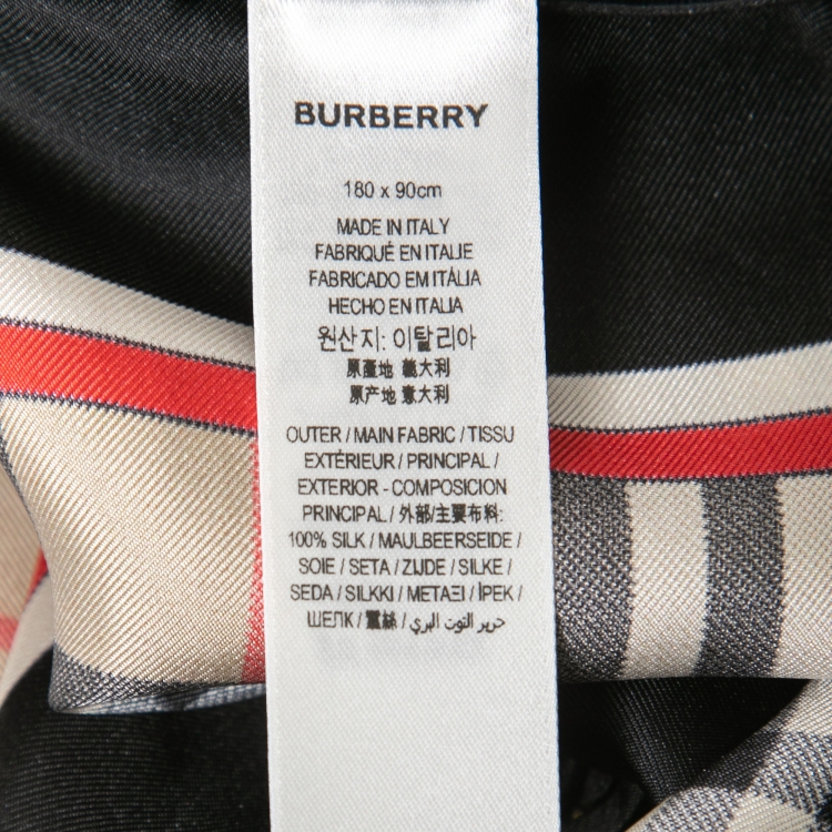 Pre Owned Burberry Archive Beige Vintage Check Silk Cape OS