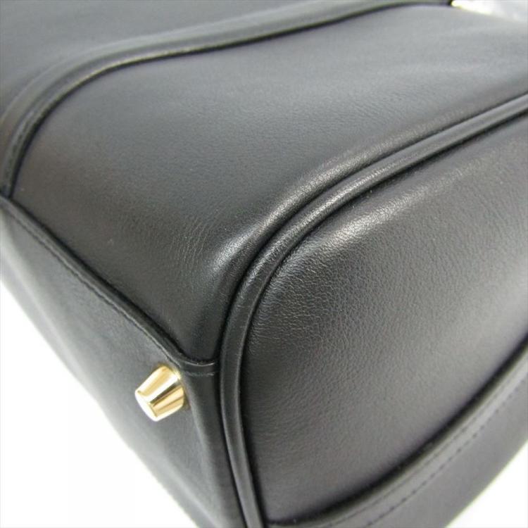 مملوكة مسبقًا Burberry Black Leather Medium Alchester Bowling Bag