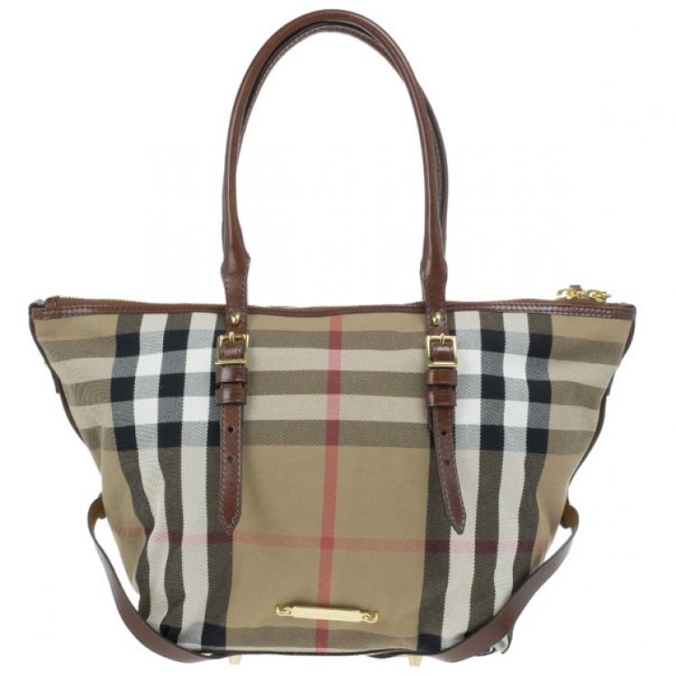 Burberry Small House Check Tote Burberry | The Luxury Closet