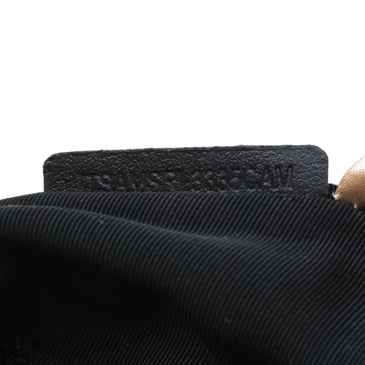 Pre Owned Burberry Black Fabric Crystal Pin Clutch