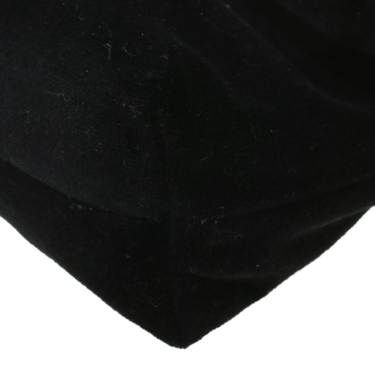 Pre Owned Burberry Black Fabric Crystal Pin Clutch
