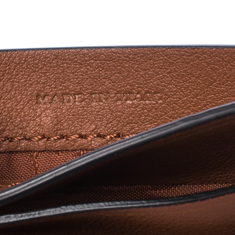 Pre Owned Burberry Multicolor Printed Leather Cardholder
