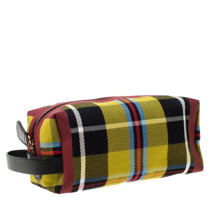 Burberry Multicolor Check Canvas Pouch Burberry TLC