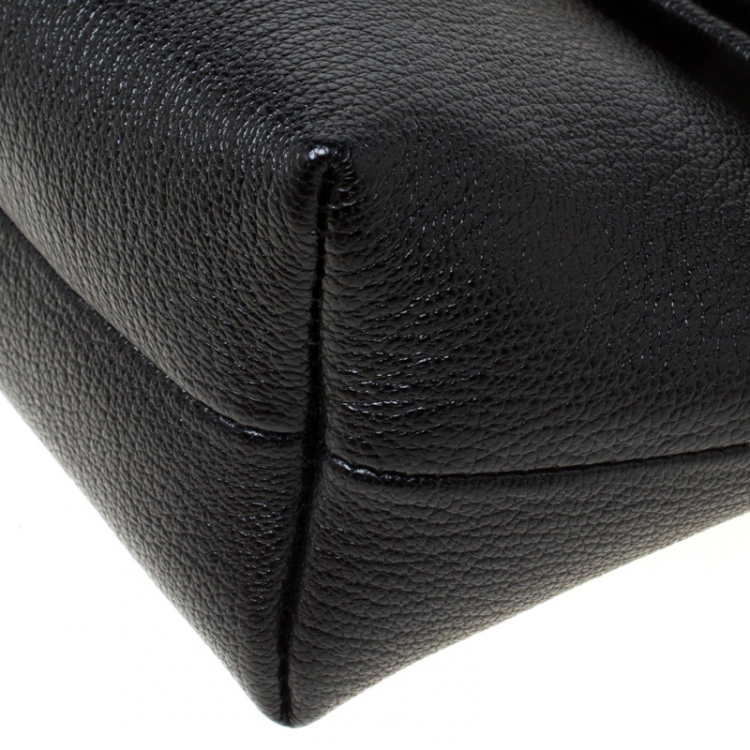 Pre Owned Burberry Black Leather Crystal Embellished Pin Clutch
