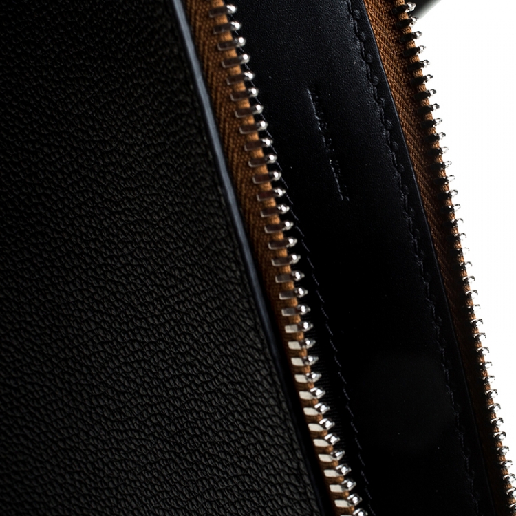 Pre Owned Burberry Black Leather Wristlet Pouch