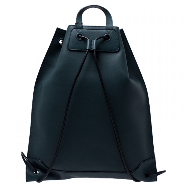 Pre Owned Burberry Deep Green Leather Bobby Backpack