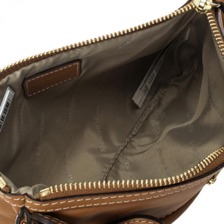 Pre Owned Burberry Calf Leather Rope Webbing Fuller Wristlet