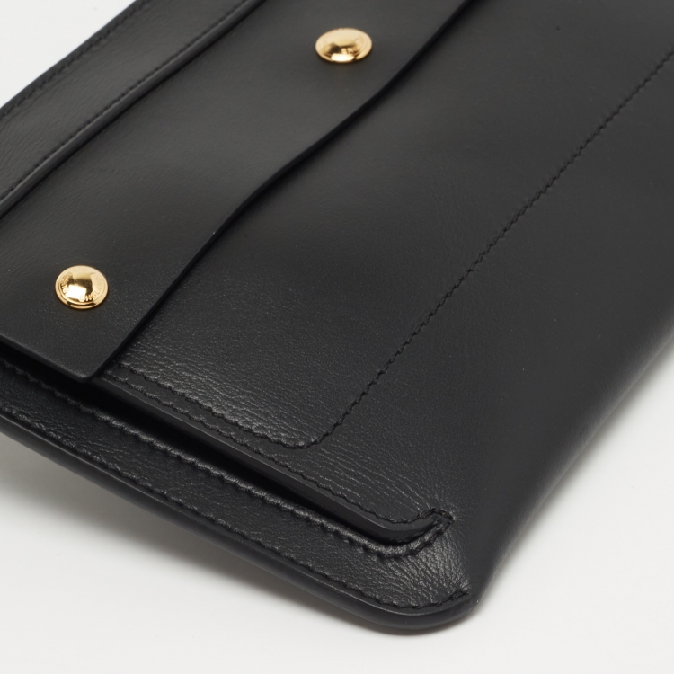 Pre Owned Burberry Black Leather Belt Bag
