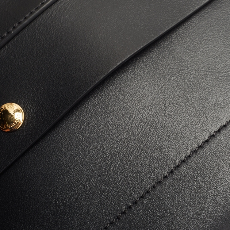 Pre Owned Burberry Black Leather Belt Bag