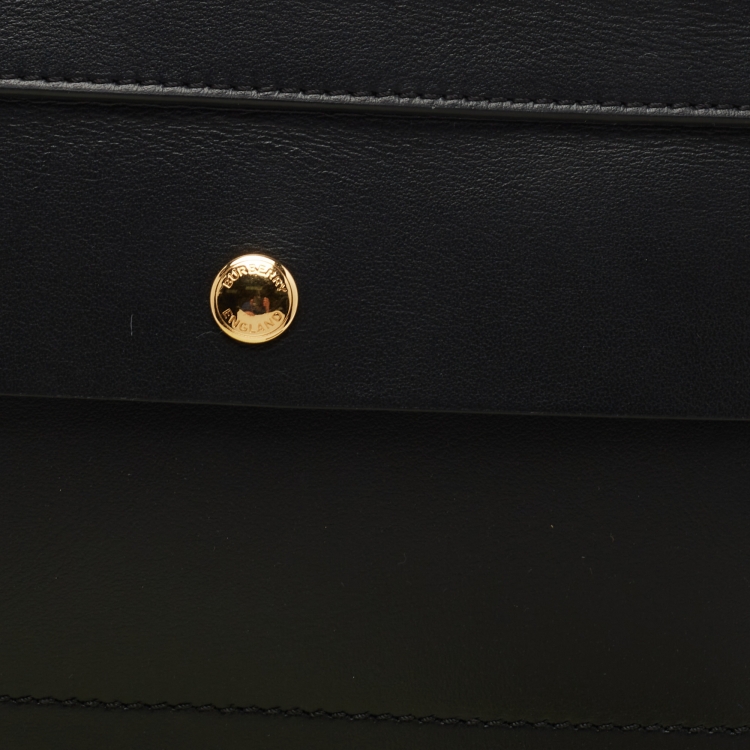 Pre Owned Burberry Black Leather Belt Bag