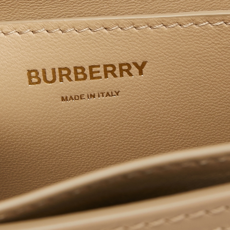 Pre Owned Burberry Multicolor TB Monogram Leather Mini Belt Bag