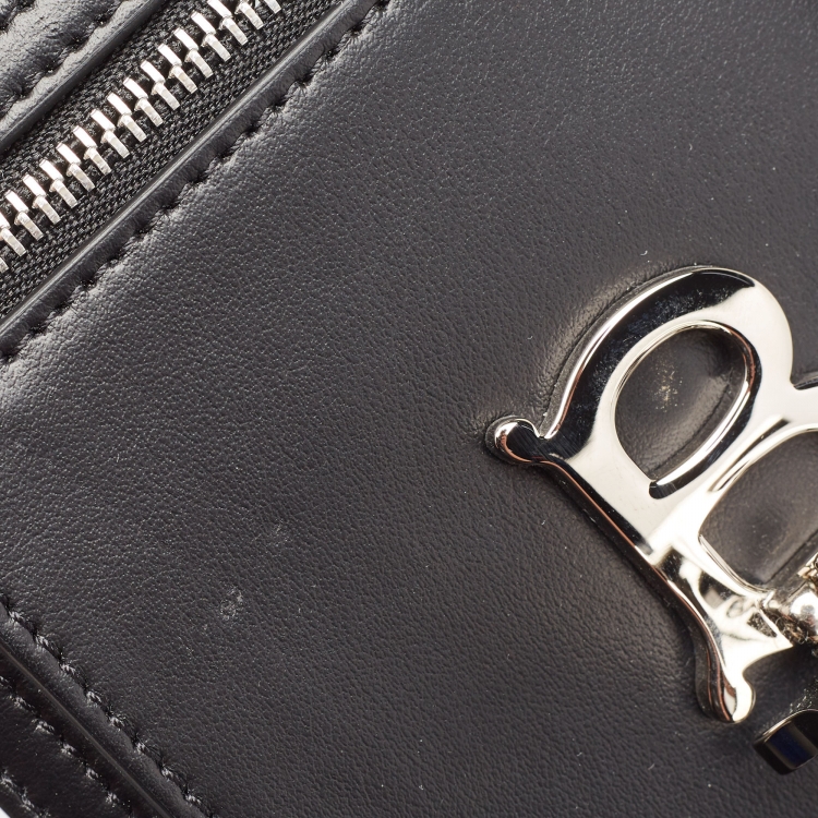 Pre Owned Burberry Black Leather Robin Crossbody Bag